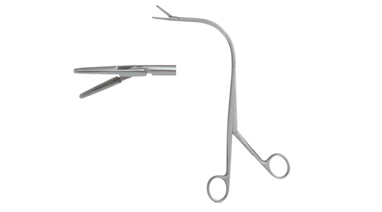 H190 fishbone laryngeal forceps (right opening)